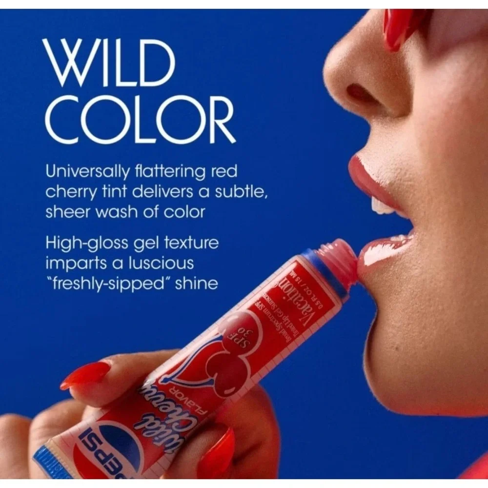 Vacation x PEPSI Tinted Lip Gel Sunscreen - Wild Cherry Pepsi - 0.5 fl oz NIB - Picture 5 of 14